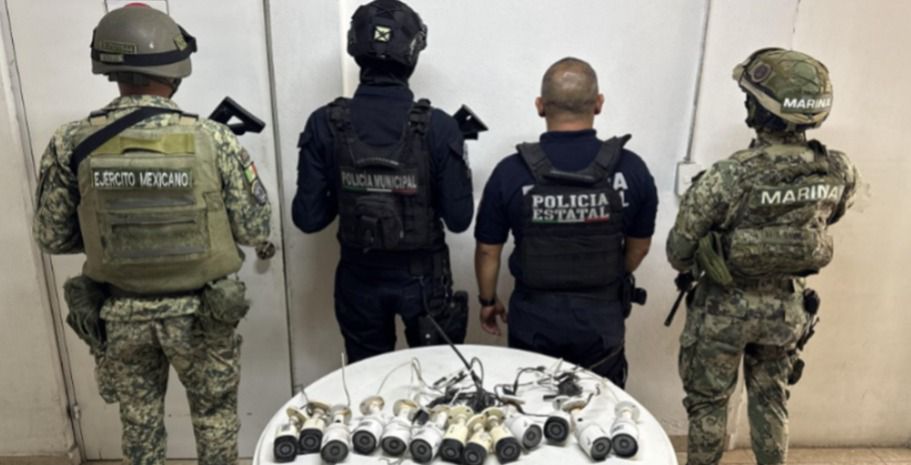 Fuerzas de seguridad retiran 17 cámaras ilegales en Amozoc